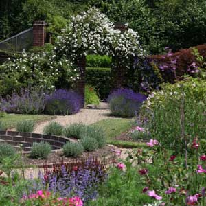 walled garden and pond